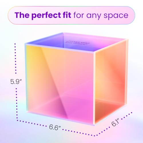 CLEAN SKIN CLUB Prism Box for Clean Towels XL – Acrylic Bathroom Storage Organizer, Holds 50 Disposable Face Towels, Dust-Proof Countertop Container with Lid for Skincare & Vanity Organization - color: Prism