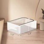 Stackable Shoe Boxes with Clear Lids, 15.8-Inch Boot Storage Bins with Handles for Bedroom Dormitory Under-Bed (3 Pack, 19Qt, 15.8x11.8x6in) - style: 3 Pack