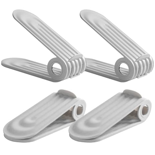 Shoe Slot Organizer 4Pcs Adjustable Shoe Stacker 4 Level PP Shoe Space Saver Dual Layer Shoe Organizers for Closet Grey Shoe Organizers Shoe Space Saver Shoe Slots Shoe Stacker