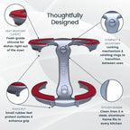Trivae Pot Lid Holder – 4-in-1 Pot Lid Holder While Cooking, Pan Lid Holder, Trivet & Cake Stand – Versatile Kitchen Tool for Hot Pots, Serving & Display – Space-Saving, Heat-Resistant Stand - color: Flame Red