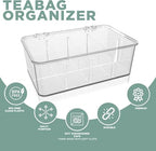 Utopia Home Tea Bag Organizer - Stackable Tea Bag Storage Organizer with Clear Top Lid- Tea bag holder For Counter tops, Kitchen Cabinets, Pantry, Sweeteners (Clear, Pack of 6) - size: Pack of 6