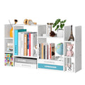 YIGANG Desk Shelf Organizer, 3-Tier Desktop Bookshelf for Computer Desk, Small Tabletop Hutch Storage Rack, Wood Office Supplies Organizer for Dorm, Home & Student (29 Inch Wide)，White