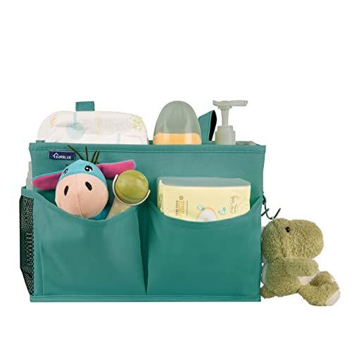 Surblue Caddy Hanging Organizer Bedside Storage Bag for Bunk and Hospital Beds, Teal, Small - color: R-Teal, size: Small