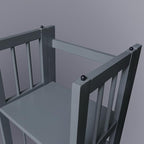 Casual Home 3-Shelf Folding Bookcase, 14" Wide, Slate Gray - color: Slate Gray