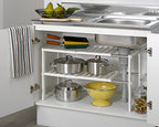 COELO Under Sink Organizer 2-Tier Expandable Shelf Kitchen Bathroom Cabinet Multi-purose Storage Standing Rack, White