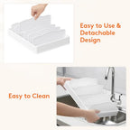 Lifewit Kitchen Cabinet Organizer for Food Contanier Lid, Lid Holder with 6 Adjustable Dividers & 7 Sections for Pantry Organizers and Storage, Home Drawer Organization, Large, 13" x 10" - size: Large(13" x 10")