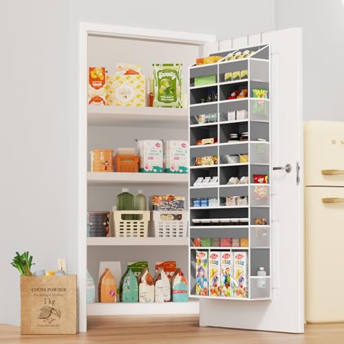 Over the Door Hanging Organizer - Hanging Closet Organizer and Storage with Large Pockets, Swing-proof Behind The Door Organizer for Bathroom Nursery Room Essentials (Grey, 1 Pack - Extra Large) - color: Grey, size: 1 Pack - Extra Large