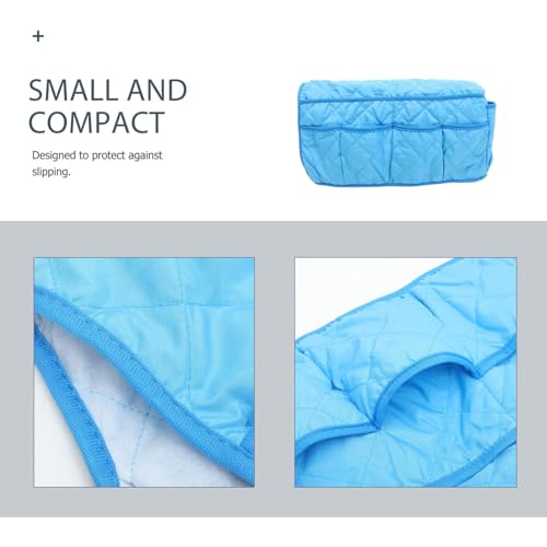 VOSAREA Sofa Armrest Organizer Bag Remote Control Holder and Storage Pockets for Couch Recliner and Armchair Spacious Lightweight and Easy to Clean for Remote Cables and Essentials - color: Blue