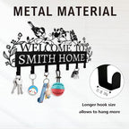 Personalized Key Holder for Wall - Custom Name Metal Wall Key Hanger - Welcome to My Home - Key Rack Holder Wall Mount for Living Room Bedroom Doorway Hallway, Unique Housewarming Gift - color: 06 Bird