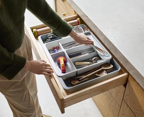 Joseph Joseph DrawerStore Expanding Flatware Cutlery Organizer, Expandable Utensil Tray for Kitchen Drawer, Recycled Plastic - size: Expandable, style: Flatware Organizer