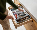 Joseph Joseph DrawerStore Expanding Flatware Cutlery Organizer, Expandable Utensil Tray for Kitchen Drawer, Recycled Plastic - size: Expandable, style: Flatware Organizer