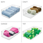 iDesign Stackable Clear Plastic Extra Long Storage Bin, Organizer for Kitchen Cabinet or Pantry, 2-Pack - style: Pack of 2