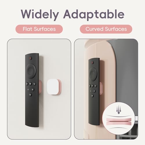 Magnetic Remote Control Holder Wall Mount Self-Adhesive, 6 Pack Upgraded Silicone Remote Organizer Storage Wall Holder for Home Office TV, Fan and Air Conditioner Remote Control 6 pink - color: 6 Pink, size: Square