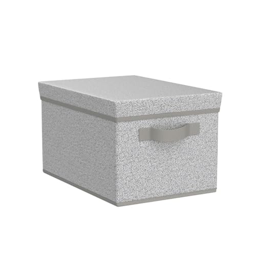 GRANNY SAYS Storage Bins with Lids, Keepsake Memory Box, Storage Basket with Lid, Closet Storage Organizer Bins, Decorative Storage Boxes, Gray, 3-Pack - color: Ash Gray, size: Medium