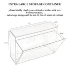 Clear Dishwasher Detergent Pod Holder for Kitchen Cabinet, Plastic Under Sink Storage and Organizer for Lid, Sponge, Coffee Pods, Large Laundry Pods Dispenser Box with Divider