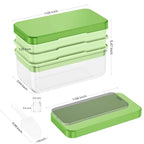 PHINOX Ice Cube Tray with Lid and Bin, 3 Pack Plastic Ice Cube Tray Molds, 84 pcs Ice Trays for freezer, Chilling Drinks, Whiskey & Cocktails, with Ice Container and Ice Scoop, BPA-Free - color: Green, size: 0.8"-3tier