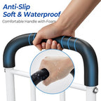 Bed Rails for Elderly Adults - ASTM Approved Adjustable Bed Cane with Non-Slip Ergonomic Handle & Storage Pocket, Bed Railings for Seniors Hold up to 350 LBS, Tool-Free - size: Medium