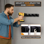 Heavy Duty ABS Plastic Broom Holder with 5 Slots and 6 Hooks | Wall Mount Mop and Broom Hanger | Waterproof Broom Organizer with Screws| Wall Mount Tool Organizer for Garage Storage - size: 5 Slots & 6 Hooks