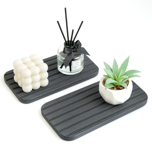 Diatomite Stone Sink Tray Drying Mat for Kitchen Sink Bathroom Counter Trays Diatomaceous Earth Dish Water Absorbing Stone Quick Dry Soap Tray Dispenser Holder Black Bathroom Decor Accessories - color: Dark Grey Diatomite