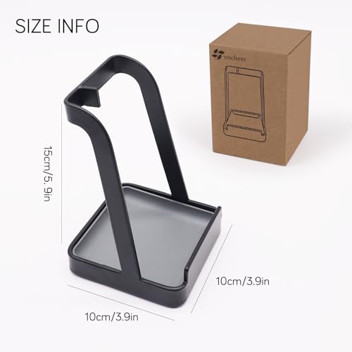 vocheer Pot Lid Holder, Stainless Steel Kitchen Organizer Rack Spoon Rest Rack Holder-Lid Stand for Utensils in Kitchen, Black - color: A