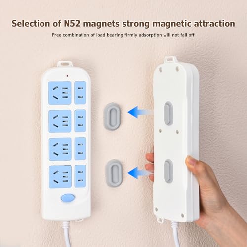 XYOFUN Magnetic Remote Control Holder Wall Mount - 4 Pcs No Drill Self-Adhesive Organizer for Air Conditioner & TV Remotes, Storage Caddy for Televisions Backside - Multicolor - color: Multicolored