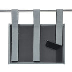 Zafit Hanging Bedside Caddy, Bedside Storage Organizer for Magazine, Phone, Remote control (Classic 4 Pockets-Grey)
