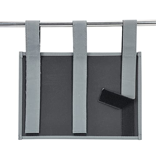 Zafit Hanging Bedside Caddy, Bedside Storage Organizer for Magazine, Phone, Remote control (Classic 4 Pockets-Grey)