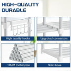 Mavivegue 10 Tiers Shoe Rack, Large Storage Space, 55-60 Pairs, White, Polypropylene - color: White, size: 3 Row 10 Tier