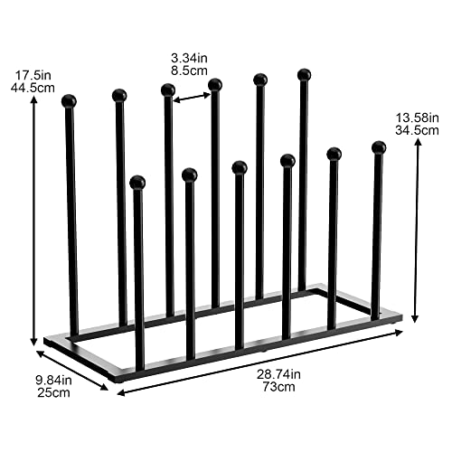 pickpiff Free Standing Shoe Racks - Black Metal Boot Rack for Dorm Room, Closet, Entryway, Bedroom, Patio Outdoor, Hallway, Black, Shoe Storage Fit for 6 Pairs - color: Black, size: Medium for 6 Pairs