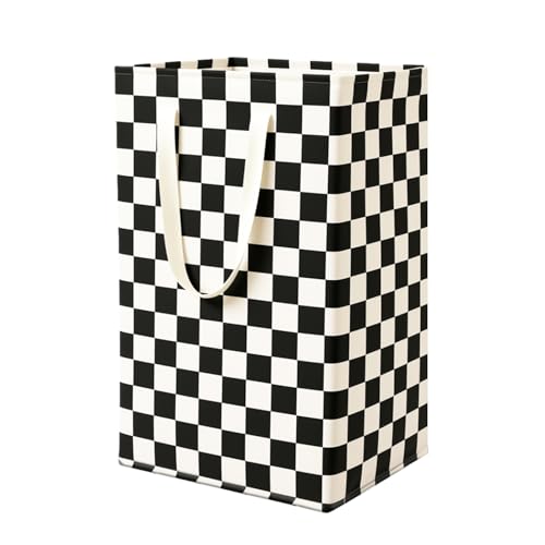 Waterproof Laundry Hamper Collapsible Laundry Basket Leather Handle Laundry Bag Large Clothes Storage Toy Organization for Bathroom Bedroom Laundryroom College Dorms (HBG-888) - color: HBG-888