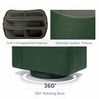 UnionBasic Rotating Desk Organizer, 360 Desk Spinning Caddy, Desktop TV Guide/Mail/Media/Remote Controller Holder Organizer, Woven Green - color: Woven Green