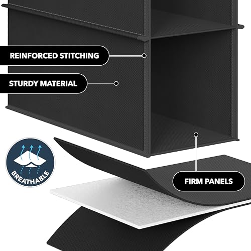 Simple Houseware 10 Shelves Closet Hanging Shoe Organizer, Black - color: Black, size: 1-Pack