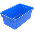 Storex Small Cubby Bins, Pack of 5, 12.2 x 7.8 x 5.1 Inches, Blue (62416U05C) - color: Blue, style: Bin Only