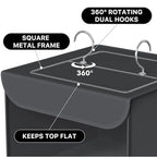 Simple Houseware 3-Shelf Hanging Closet Organizer, Fabric Storage Shelves with 57L Capacity, Dark Gray - color: Dark Grey