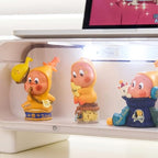 Monitor Stand Riser Small, Computer Monitor Stand with Drawer and Display Minifigures, Computer Desktop Stand with Lights, Removable Elevated Structure, Compatible with Computers, Desktops, and Laptops