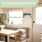 Key Holder Wall Mount, Metal Adhesive Key Hanger with 10 Hooks, 2 Installation Methods, Black - style: 10 Hooks