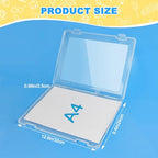 1 Pack A4 File Box Paper Organizers Holder, Transparent Document Paper Project Case, Plastic Paper Storage Container Box File Protector for Magazine, Scrapbook, Office School Supplies