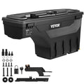VEVOR Truck Bed Storage Box, Compatible with 2015-2020 Ford F150 R, Waterproof ABS Wheel Well Tool Box with Lockable Lid and Password Padlock, 6.6 Gal/25 L Truck Bed Toolbox, Passenger Side, Black - size: Passenger Side, style: F150