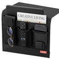 HAKACC Bedside Caddy, Remote Holder for Bed, Storage Organizer with Pockets for Bed, Sofa, Phones, Magazines, Tablets and Accessories, Black