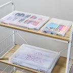 8 Pack Paper Storage Boxes, 8.5 x 11 Plastic Portable Project Case for US letter Size and A4 paper, Plastic Multi-Purpose Thick Scrapbook Storage Box for Office,Craft or Art Supplies - size: 13.9"L x10.6"w x1.6"H+12.5"L x9.5"W x 1"H