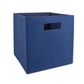 DII Poly-Cube Storage Collection Hard Sided, Collapsible Solid, Small, Nautical Blue - color: Nautical Blue, size: Small Square, 11x11x11"