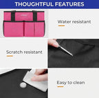 Ytonet Cleaning Caddy, Water Resistant Cleaning Supplies Organizer with Handle & Foldable Divider for Cleaners, Housekeeping Tote for Kitchen & Bathroom, Car Tool Caddy Organizer Bag, Rosered - size: Medium