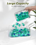 iCASA Trash Bag Dispenser Dishwasher Pod Organizer, 3 in 1 Grocery Garbage Bags Holder Storage Box Clear Laundry Room Pods Dishwasher Tab Cleaner Tablets Container Pantry Kitchen Under Sink Organizers - size: 3in1-Dispenser