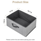 Storage Baskets, 15.7 Inch Woven Fabric Bins, Storage Cubes with Reinforced Handles, Organizer Bins for Closet Shelves, Foldable, for Toys, Clothes (3PCS/Grey-15.7*11*7.8inch)