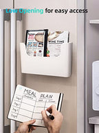 Hanging Wall Mount File Organizer Holder No Drilling Door Office Mail Supplies Storage Magazine Envelope Planner Wall Single Pocket Plastic (Off White)