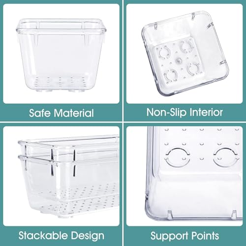 WOWBOX 25 PCS Clear Plastic Drawer Organizer Set, 4 Sizes Desk Drawer Divider Organizers and Storage Bins for Makeup, Jewelry, Gadgets for Kitchen, Bedroom, Bathroom, Office - color: Clear