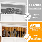 SpaceAid 8 Pack Tray Dividers for Cabinets, Bamboo Kitchen Cookie Baking Sheet Organizer for Cabinet, Vertical Pan and Trays Organizers for Pantry Storage - size: 8 Pack (23.5"D x 23.7"H)