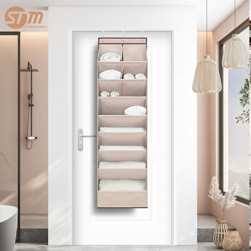 STORAGE MANIAC Over the Door Shoe Organizer Heavy-Duty Large Deep Pocket Hanging Shoe Organizer Shoe Rack Door Closet Shoe Organizer for Wall, Dorm & Narrow Door Storage Shoe Holder Oat Beige, 2 Pack - color: Oat Beige, size: 2 pack