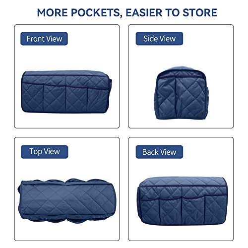 MEHIDFY Armchair Caddy, Waterproof Sofa Armrest Organizer, Non Slip Recliner Organizer, Remote Holder for Recline, Recliner Caddy with 14 Pockets Storage for TV Remote, Phone, Magazine (Blue) - color: Blue