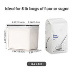 Vtopmart Airtight Food Storage Containers 6 Pieces - Plastic BPA Free Kitchen Pantry Storage Containers for Sugar,Flour and Baking Supplies - Dishwasher Safe - Include 24 Labels, Black